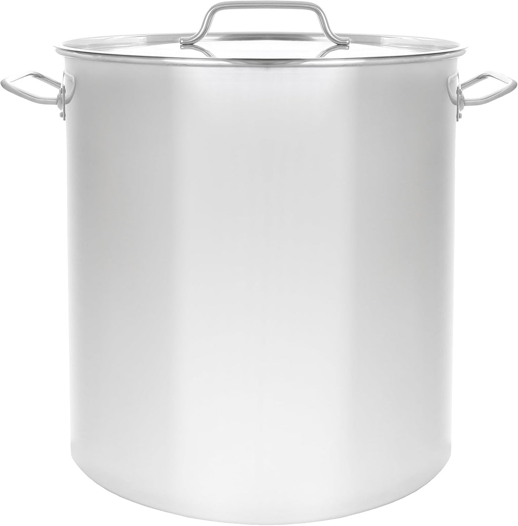 50 QT Polished Stainless Steel Stock Pot F98168