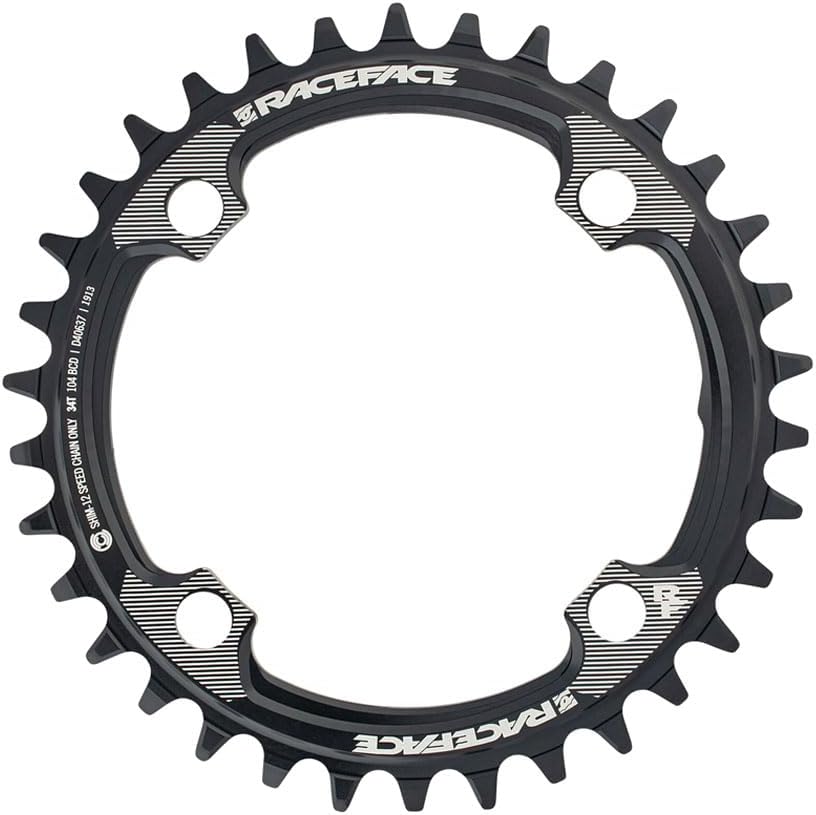 Black 104x34 Narrow Wide Single Chainring S878