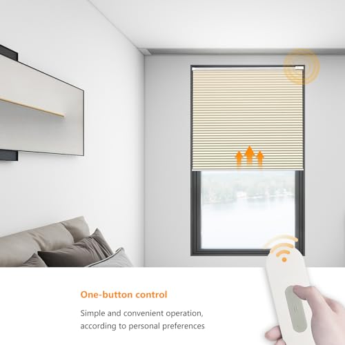 Grey Motorized Cellular Blackout Window Blinds Q10911