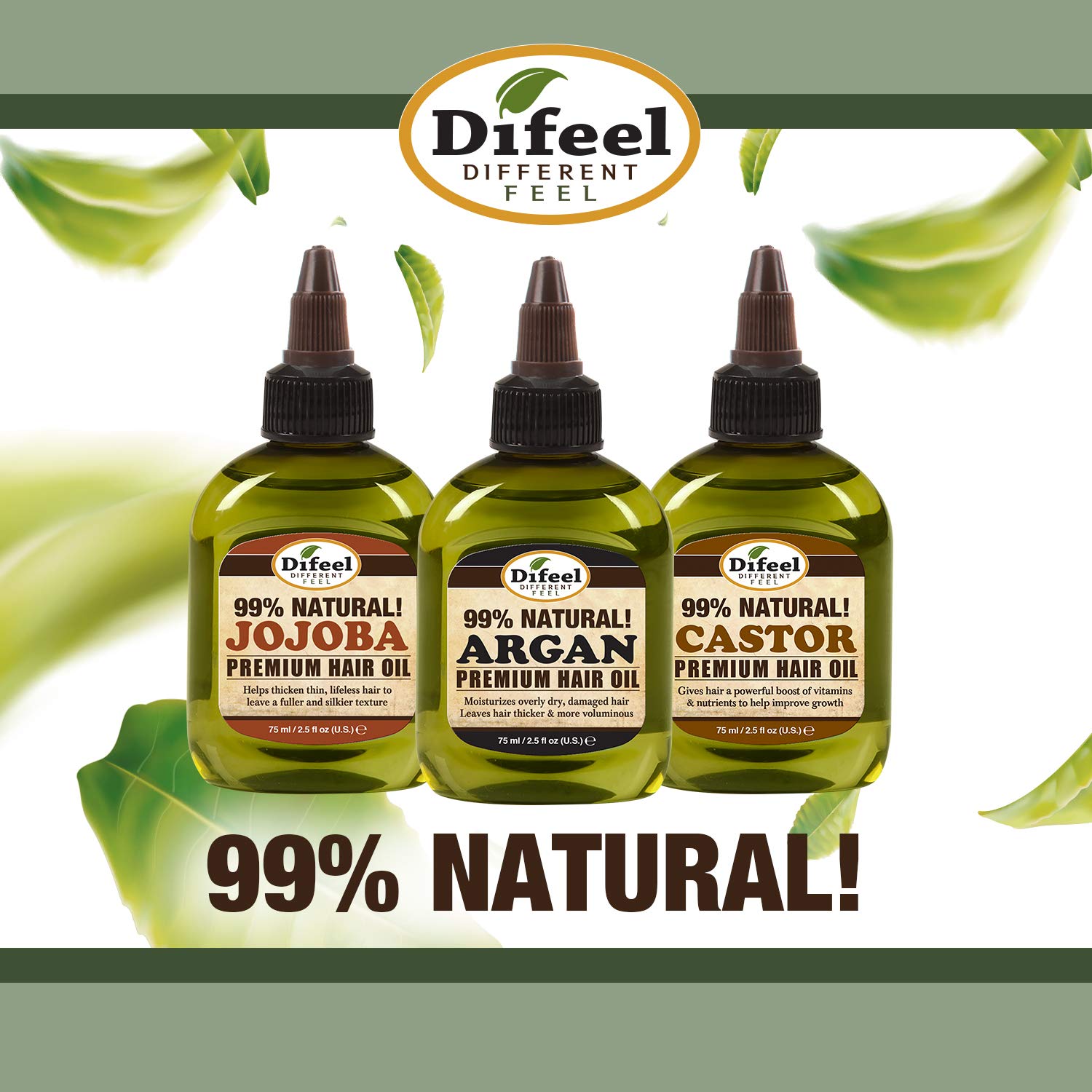 7.1 ounce 3-Pack Natural Castor Hair Oil D89121