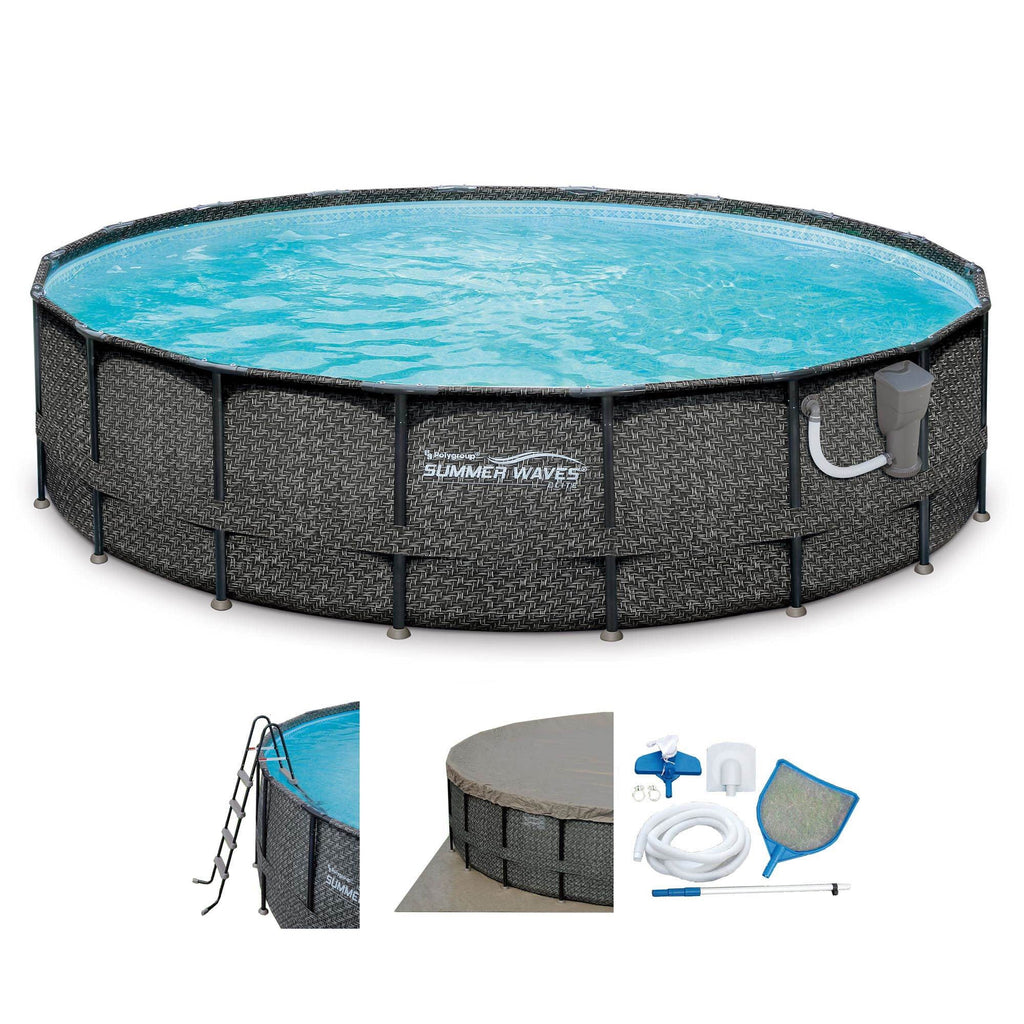 20ft x 48in Above Ground Frame Swimming Pool Set W74271