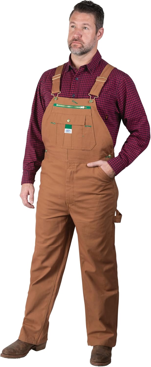 Men's Duck Bib Overall, Pecan, 38x30 K76091