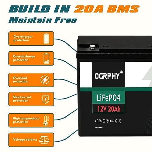 12V 100Ah LiFePO4 Battery with 100A BMS F66189
