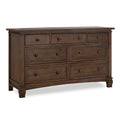 Antique Brown 7 Drawers Double Dresser V94811