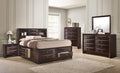 King Size 4pc Wooden Bed Set with Storage Drawers R837677