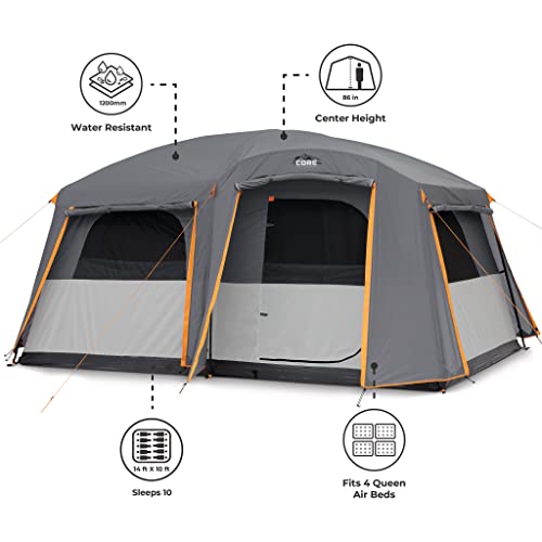 10 Person Large Multi Room Cabin Tent X3895