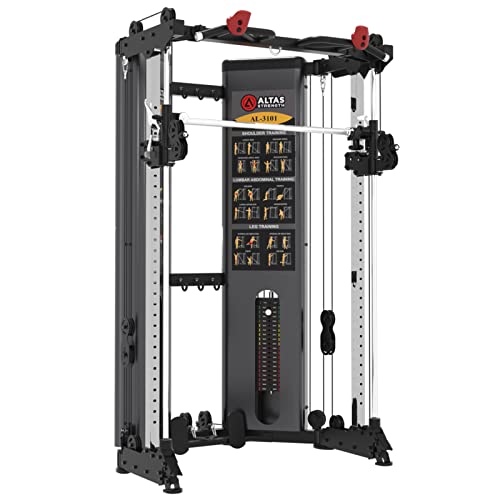 Folding Home Gym Smith Machine with Pulley System Squat Rack Weight Bar F485