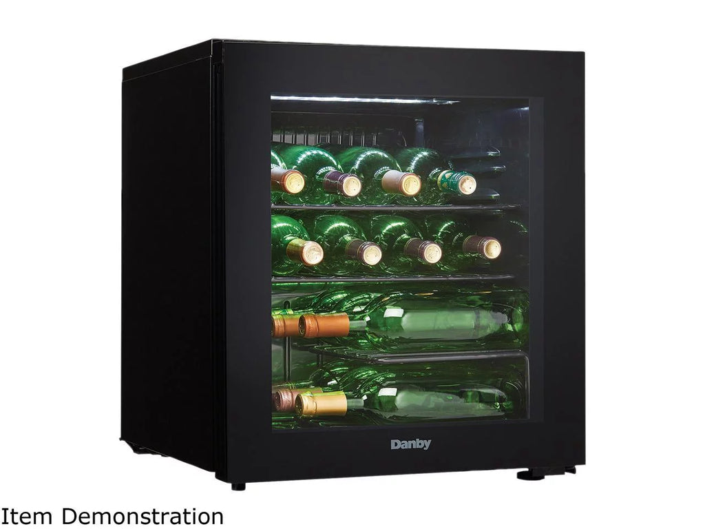 1.8 Cu. Ft. 16 Bottle Free-Standing Counter-top Wine Cooler in Black R8871