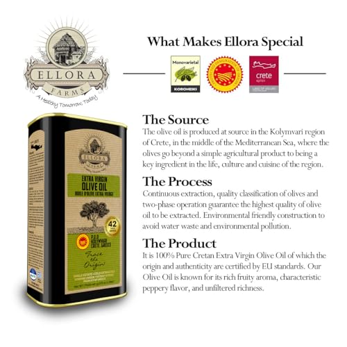 Certified PDO Extra Virgin Olive Oil, Cold Press, 1 Lt Tin (33.8 oz.) D789219