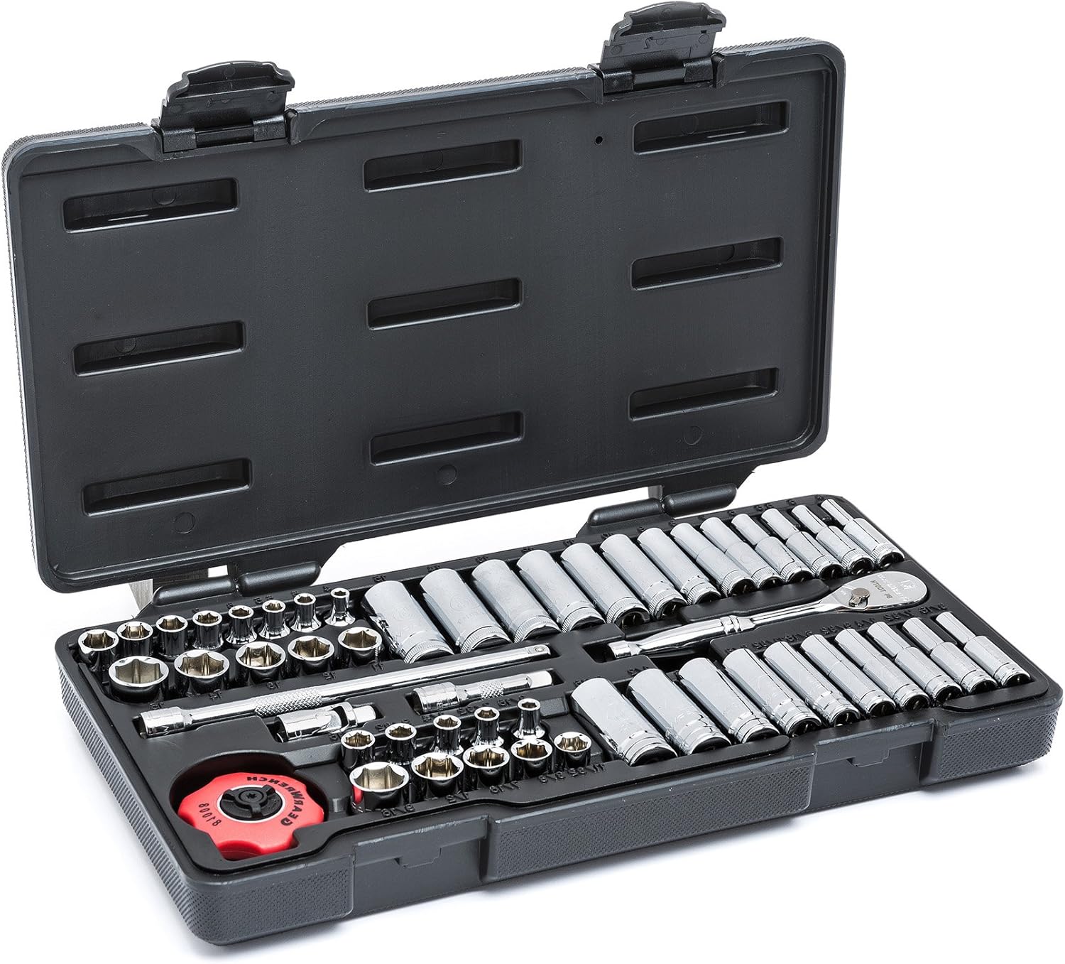 51 Pc 1/4" Drive Standard & Deep SAE/Metric Mechanics Tool Set U64196