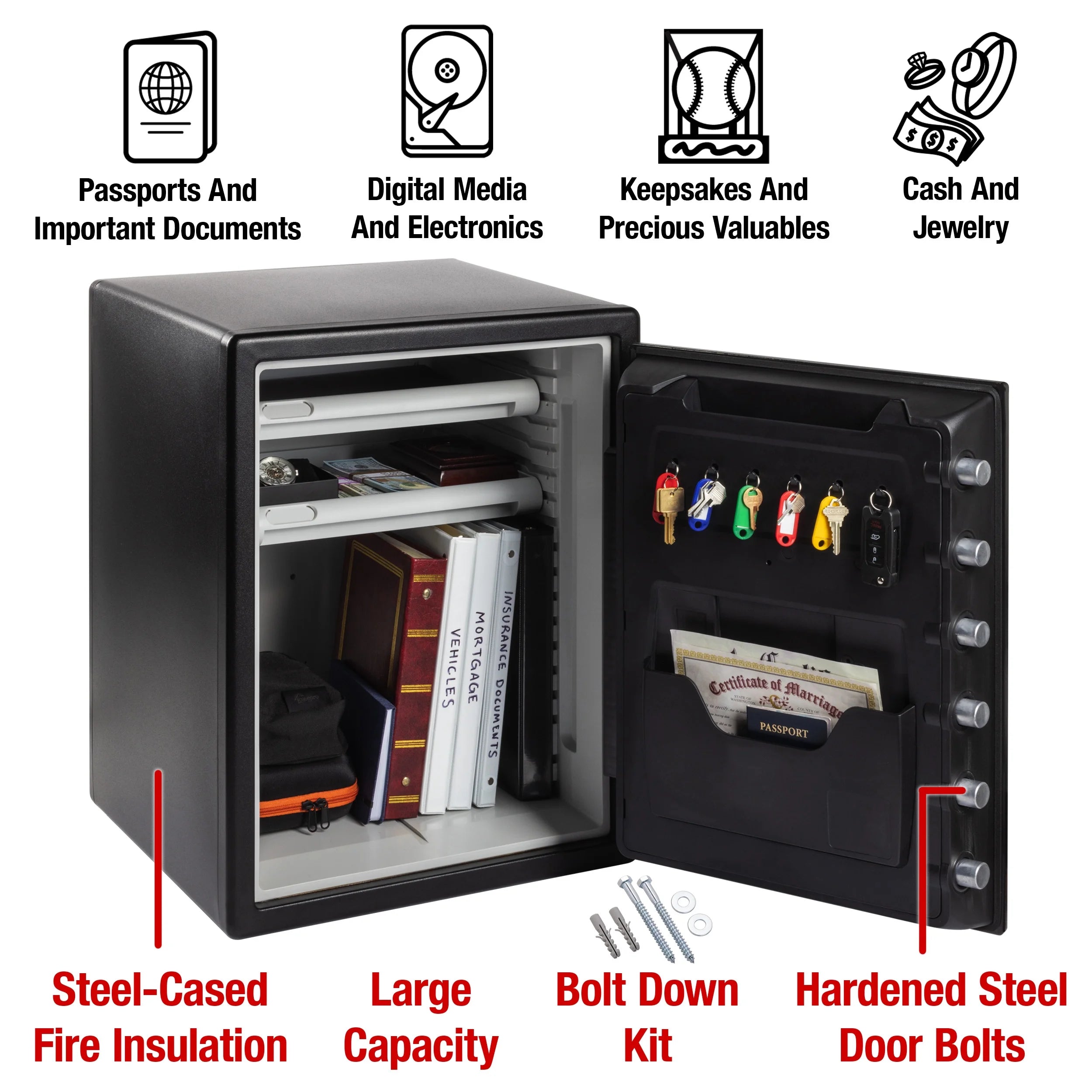2.0 cu. ft. Water and Fire-Resistant Safe with Digital Keypad Lock V14310