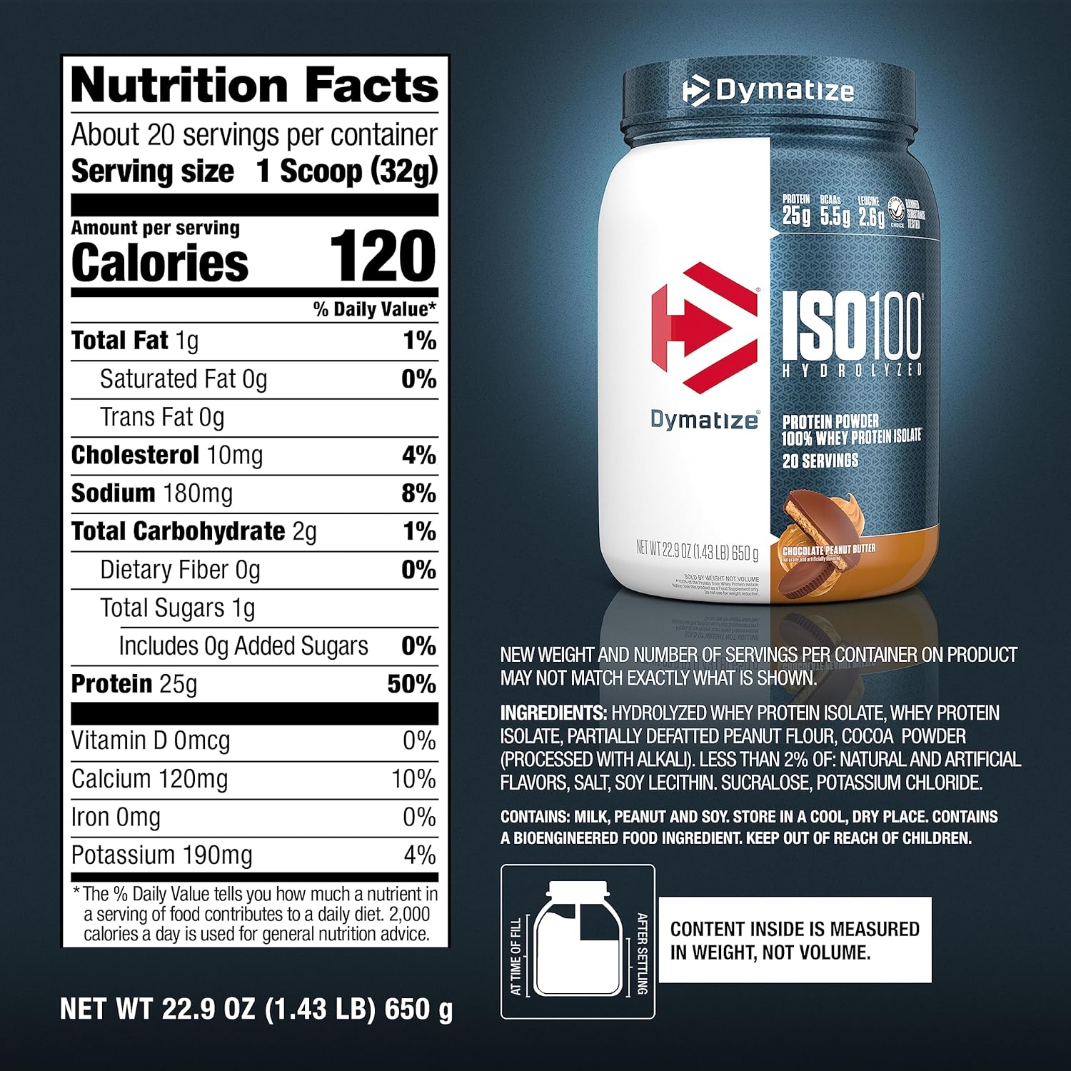 Chocolate Peanut Butter Whey Protein Powder, 20 servings J6761