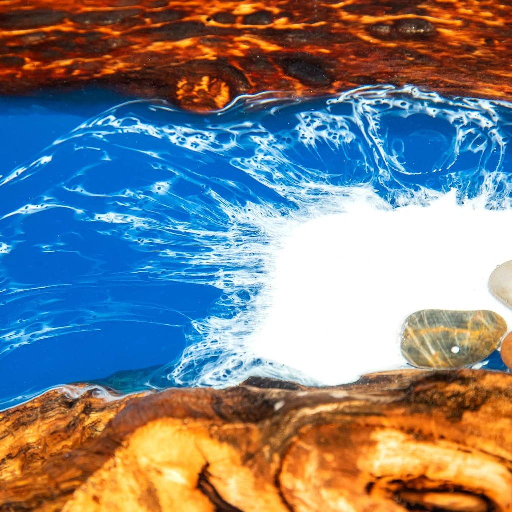 Blue Resin Wood River Dining Table J18194