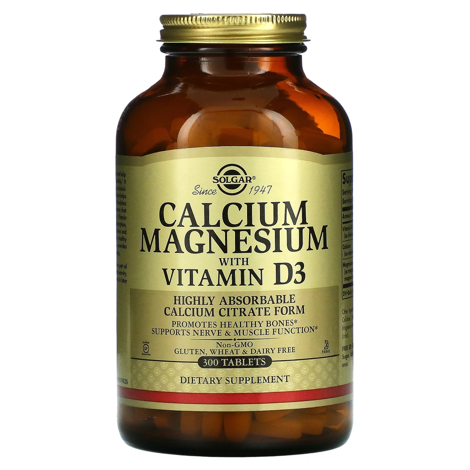 Calcium Magnesium with Vitamin D3, 300 Tablets A7914