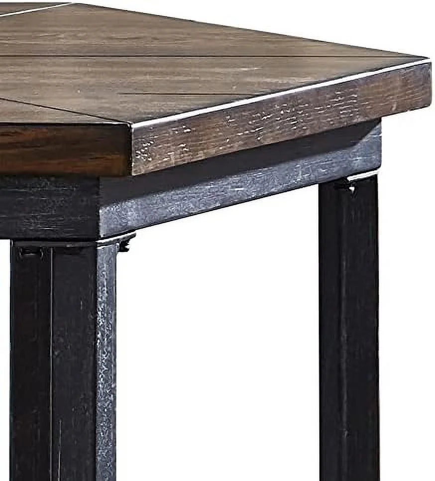 Mocha Hexagonal Iron End Table Z803
