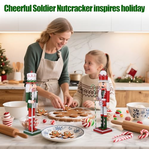 15 Inch Wooden Nutcracker Figure (Green) X92117