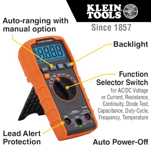 Slim Digital Multimeter with Reverse Contrast Display H6918