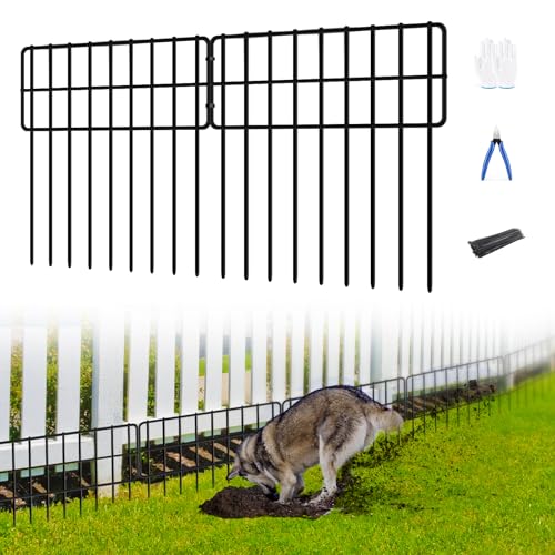 30 Panels No Dig Metal Fence Barrier, 13in(H) x 30ft(L) D4339