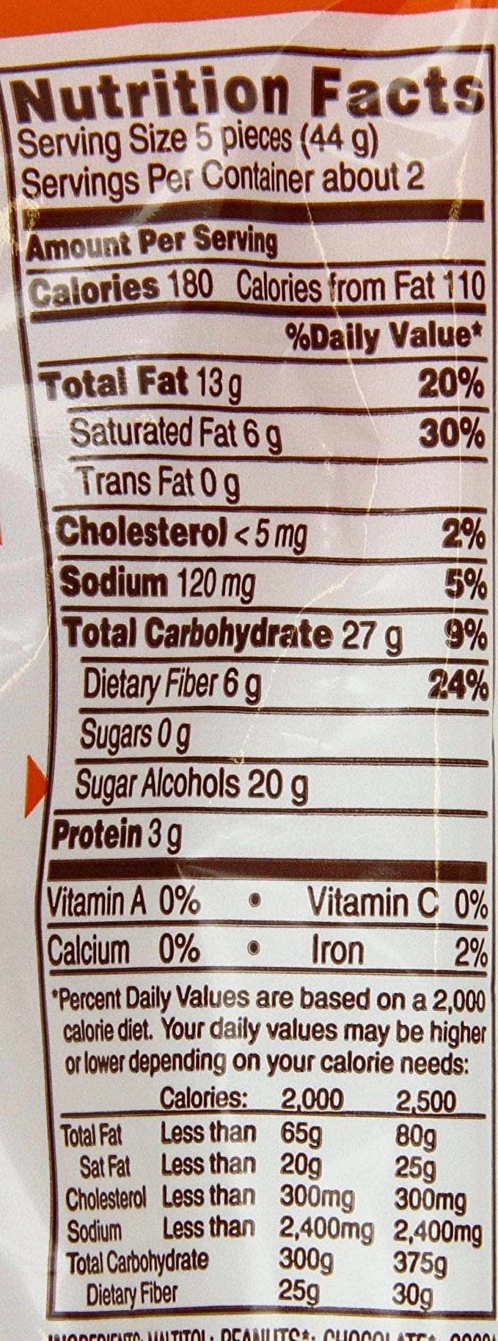 Sugar-Free Milk Chocolate Peanut Butter Candy, 3 Ounce Bag (Pack of 12) D327