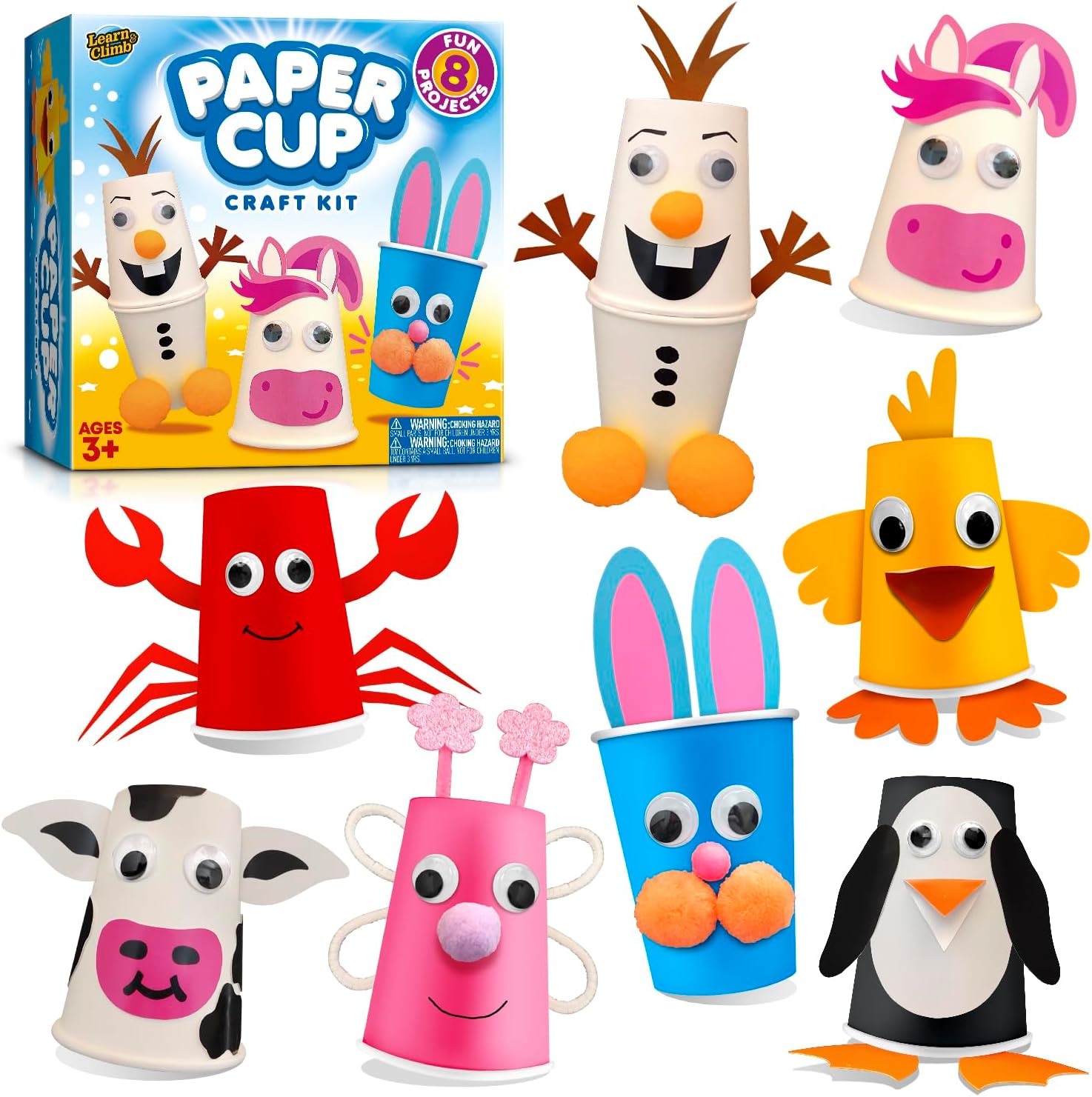 Arts and Crafts Kit, Craft 8 Cute Animal Projects R771