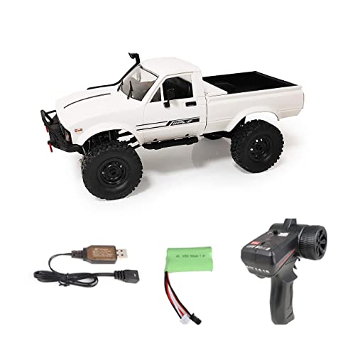 RC Crawler 4x4 Remote Control Rock Crawler Pickup Truck with Led Light, 2.4 Ghz 1/16 Scale All Terrain Car Brushed RTR V1286