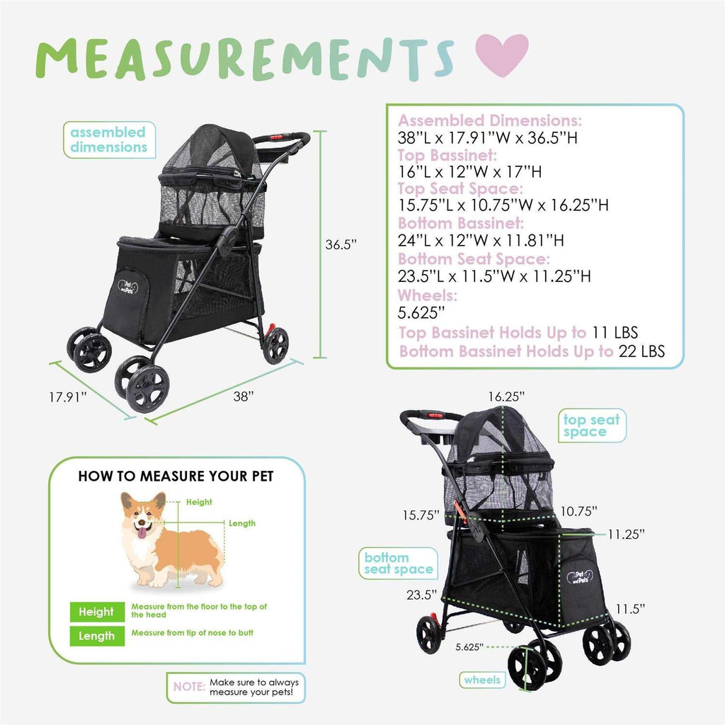 Double Decker Pet Stroller X811697