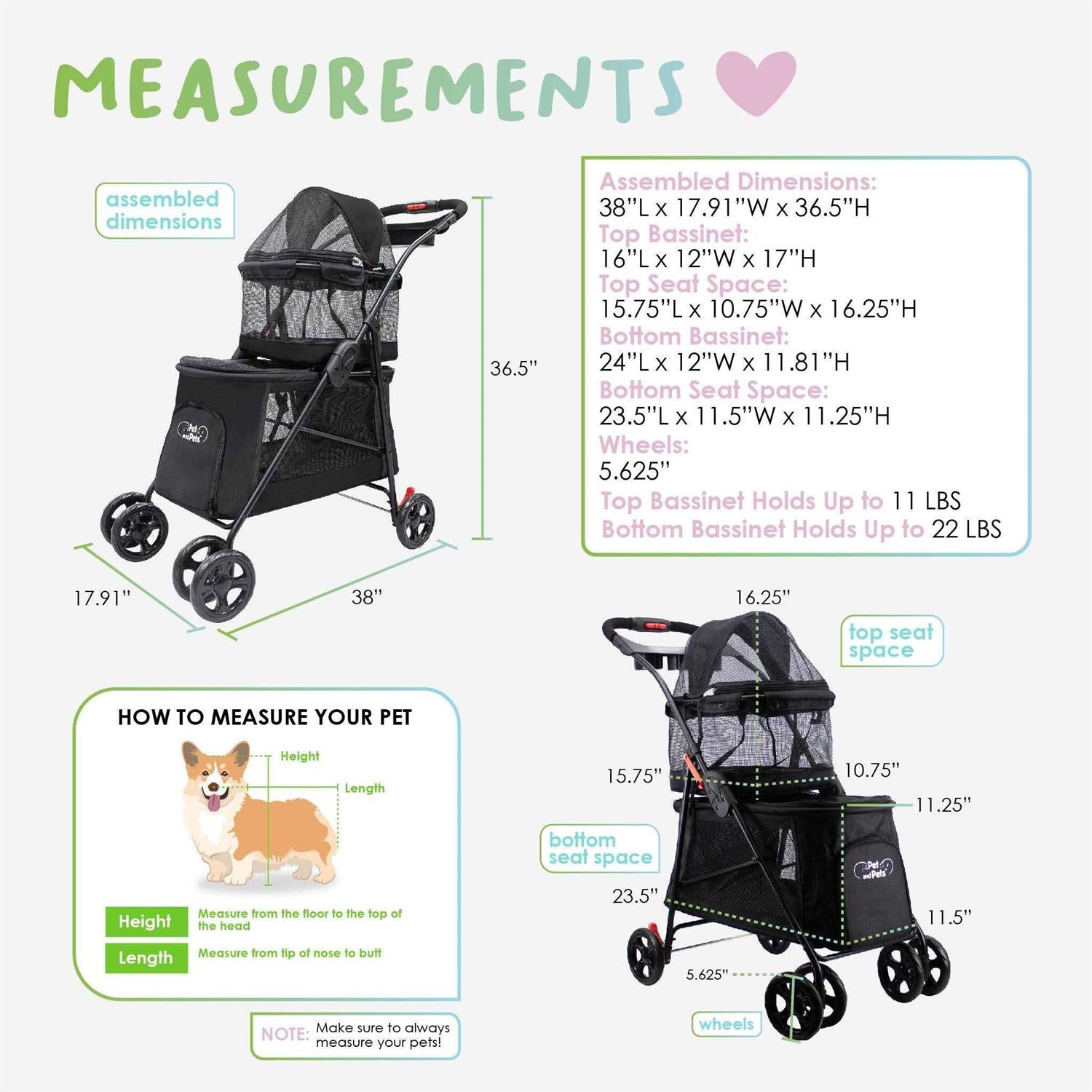 Double Decker Pet Stroller X811697