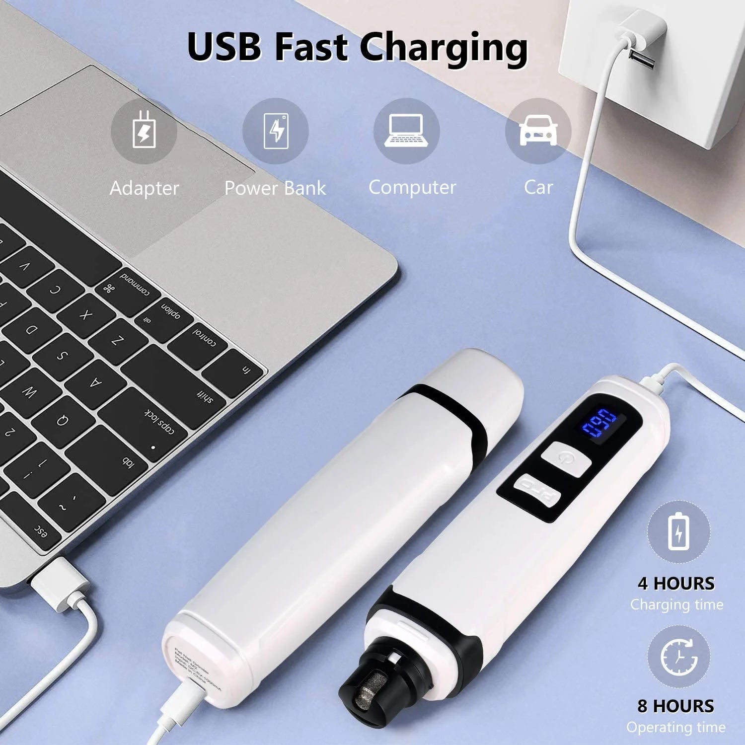 Rechargeable 2-Speed Electric Pet Nail Grinder B118