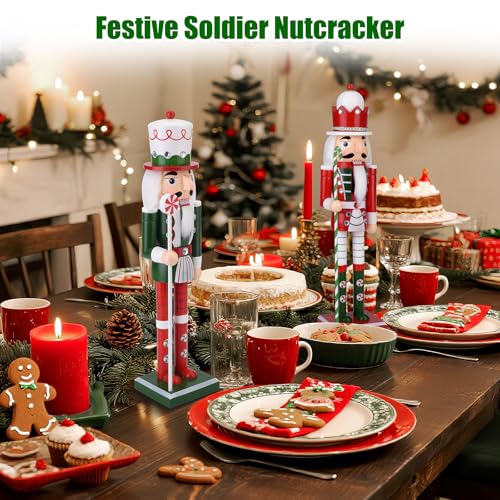 15 Inch Wooden Nutcracker Figure (Green) X92117