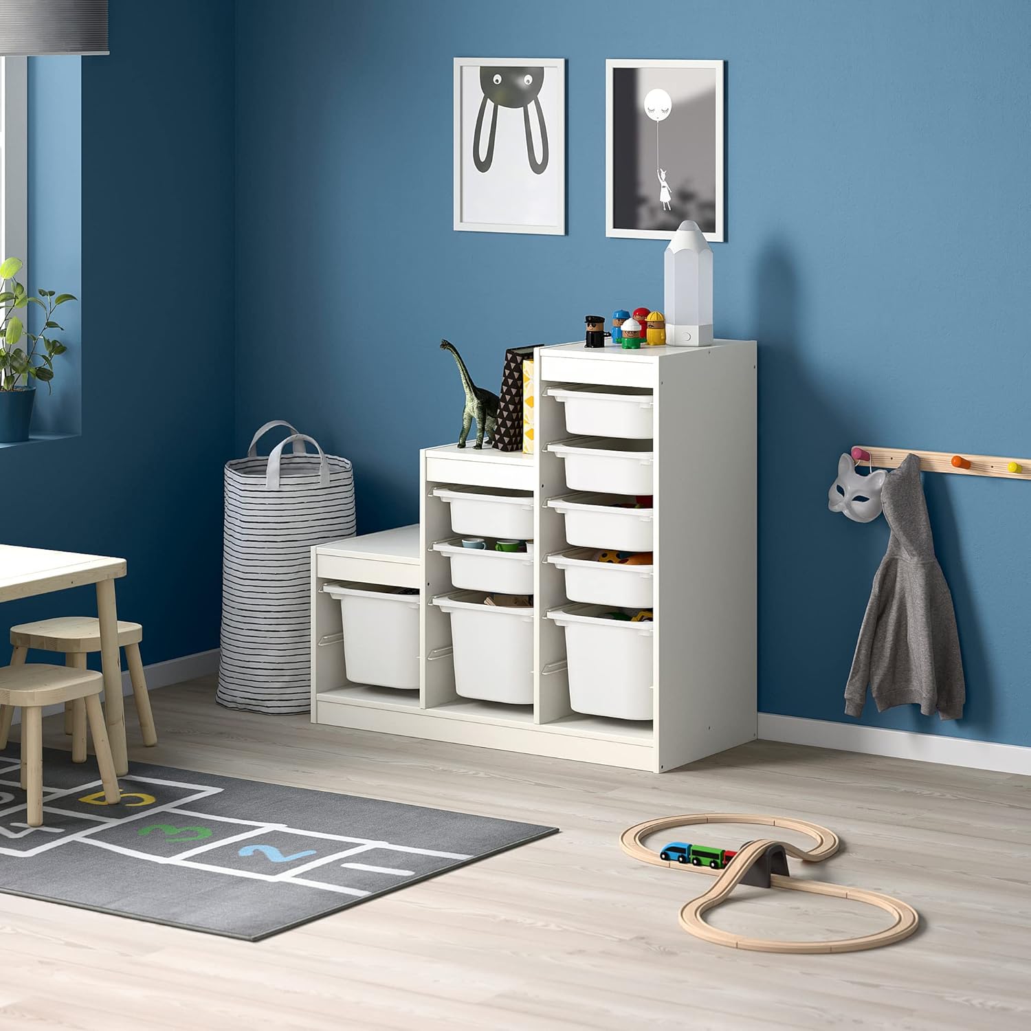 White 99x44x94 cm Storage Combination with Boxes O602