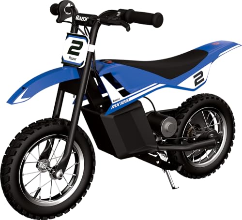 Blue Electric-Powered Dirt Bike with Rear-Wheel Drive Q751