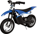Blue Electric-Powered Dirt Bike with Rear-Wheel Drive Q751