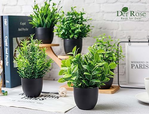 4 Packs Artificial Plants in Black Pot K1783