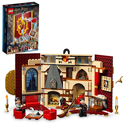 Lego Harry Potter Gryffindor House Banner Set 76409 With Building Elements, Toy, Wall Display, Fold Up Travel Toy, Collectible with 3 Minifigures G461