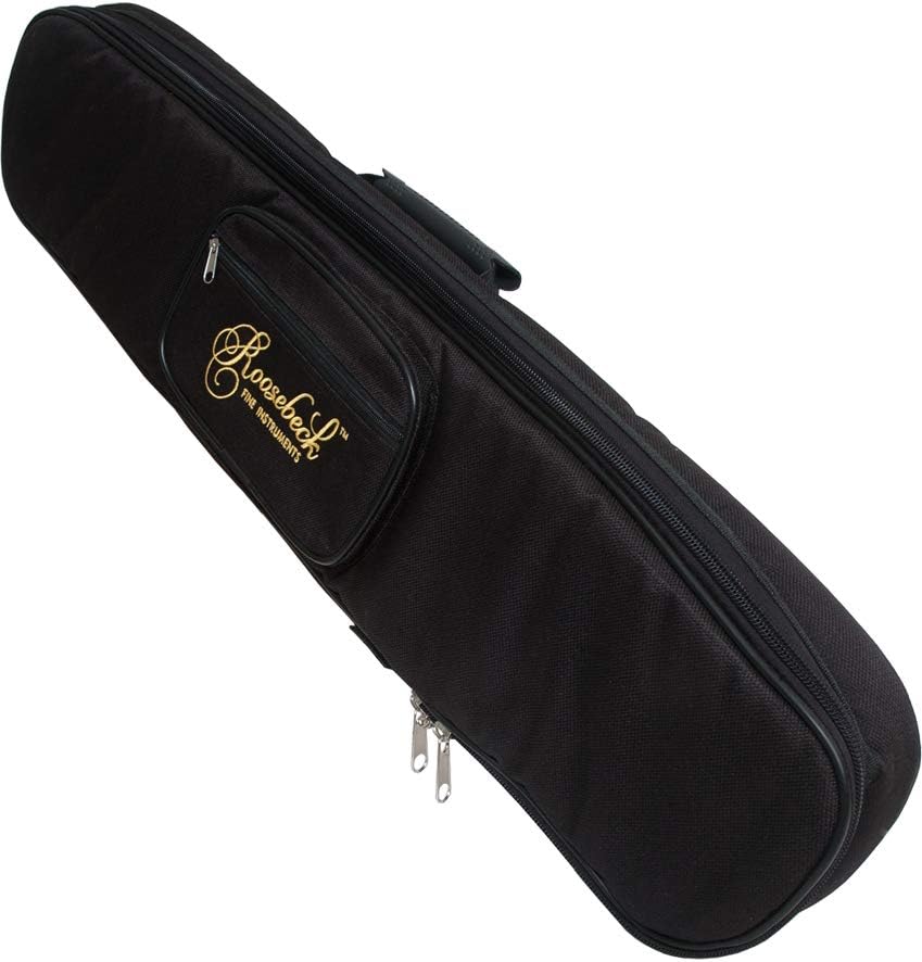 Mountain Dulcimer 4-String Vaulted Spruce Knotwork Walnut with Gig Bag Case and Replacement Strings H41524