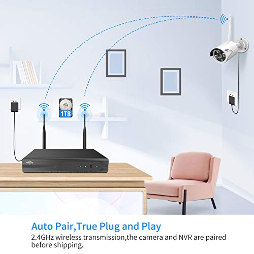 16CH 4K NVR 4Pcs 3MP Night Vision WiFi Security Camera System with 1TB HDD C152810