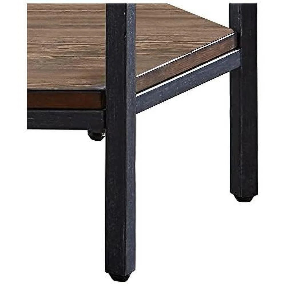 Mocha Hexagonal Iron End Table Z803