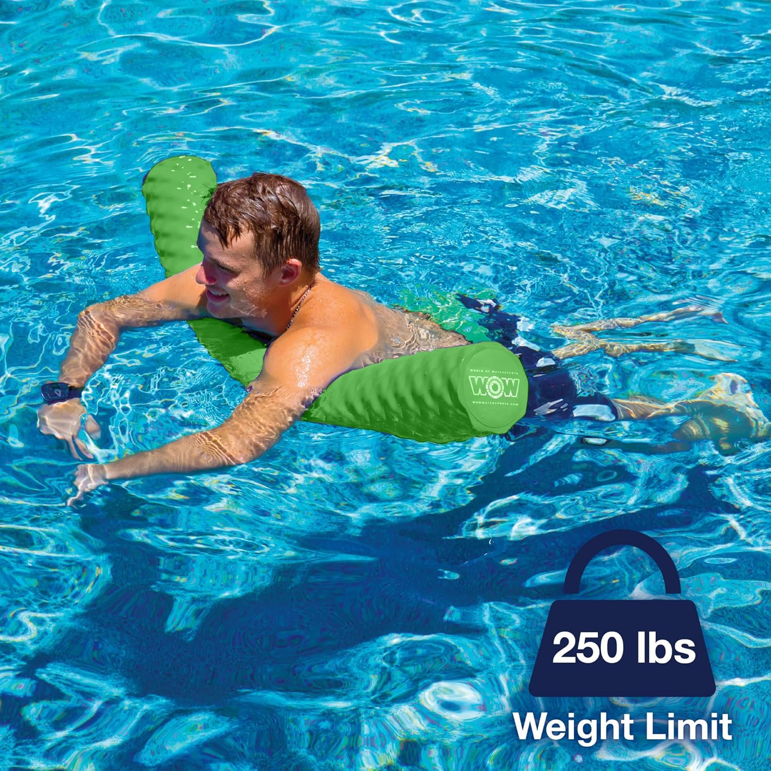 2 Pack Pool Seat Bundle with Lime Green Foam Pool Noodle Q2546