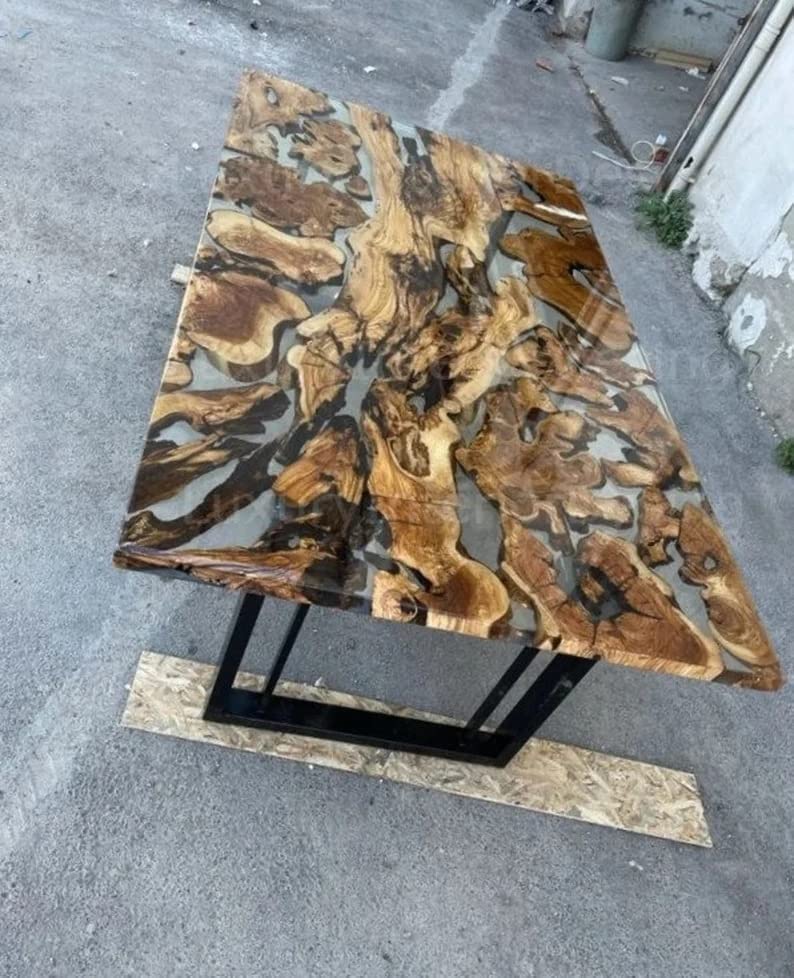 LARGE EPOXY TABLE, Resin Dining Table, Wood Epoxy Coffee Table (28.5 x 72 x 36inches) X823