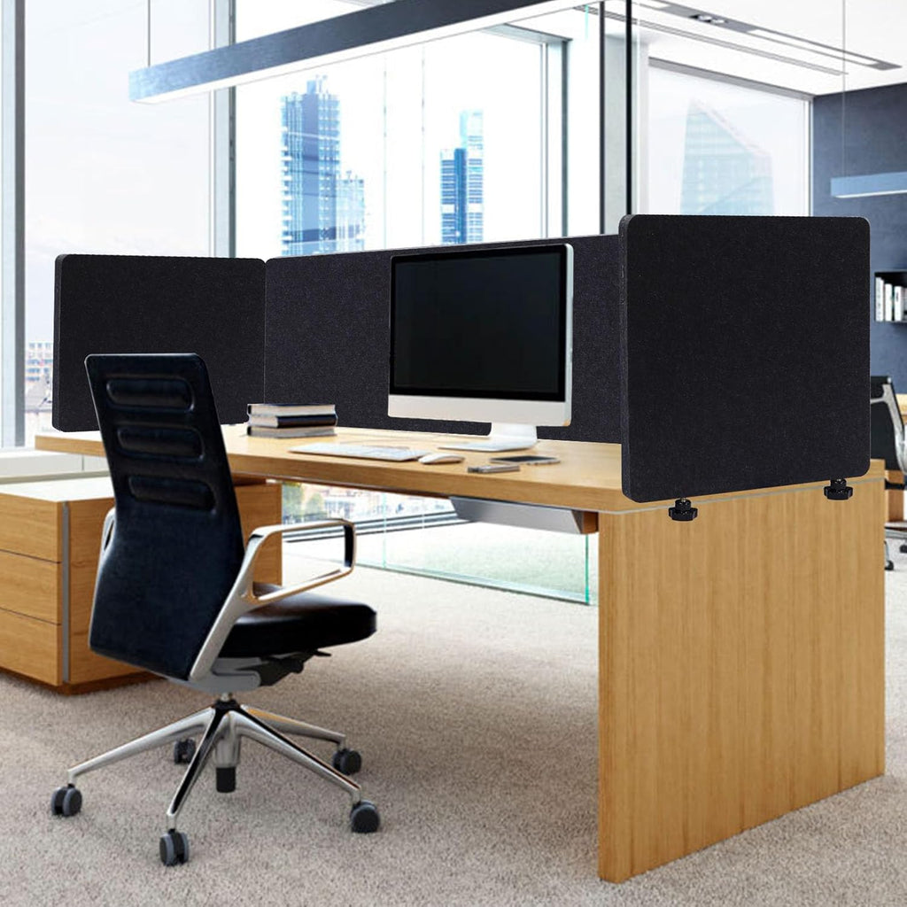 Dark Gray Acoustic Desk Privacy Panel, 59"L x 24"W V38311