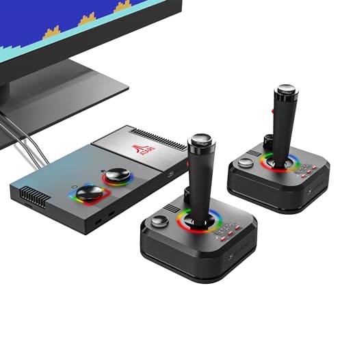 Video Game Console with 200+ Games, Wireless Joysticks, RGB LED Lights M53830