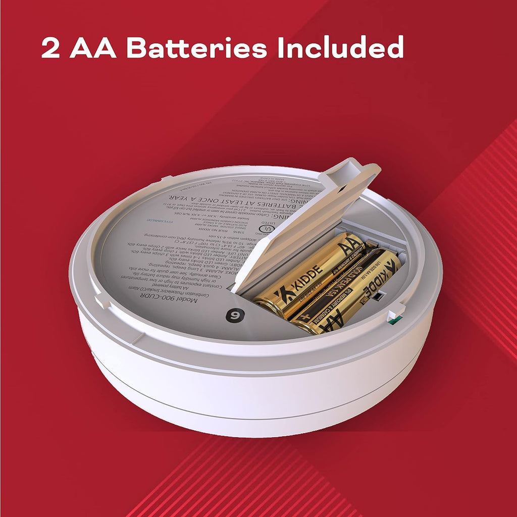 AA Battery Powered Smoke & Carbon Monoxide Detector, 1 Pack I633654