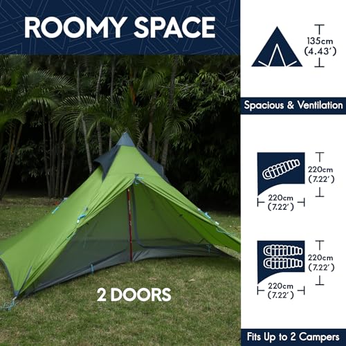 Ultralight 1 Person Backpacking Tent 3 Season Waterproof Ripstop Double Layer K716