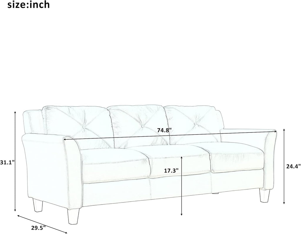 Black 3 Piece Sofa Set T4204