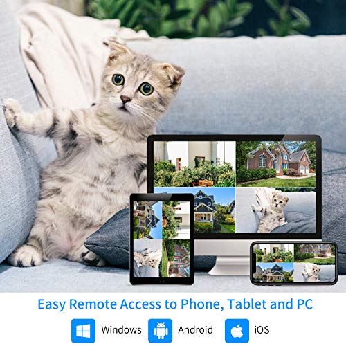 16CH 4K NVR 4Pcs 3MP Night Vision WiFi Security Camera System with 1TB HDD C152810