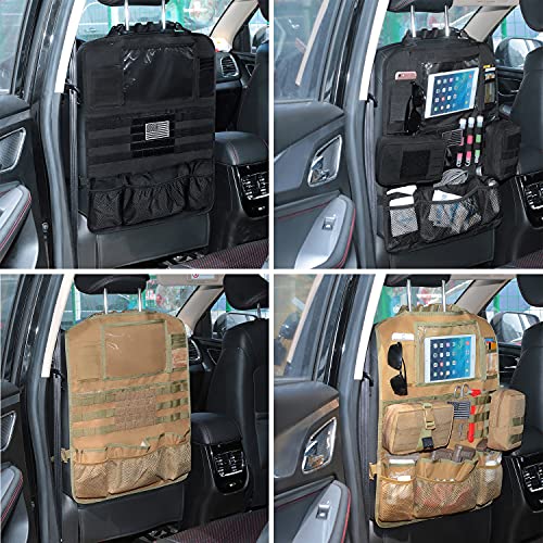 Khaki Tactical Car Seat Back Organizer E42326