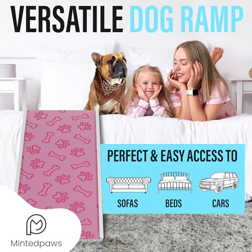 43" Long Adjustable Grey Anti-Slip Rubber Dog Ramp V5665