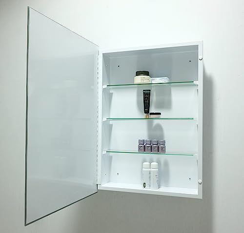 14"x24" Rectangular Beveled Frameless Mirror Cabinet I883