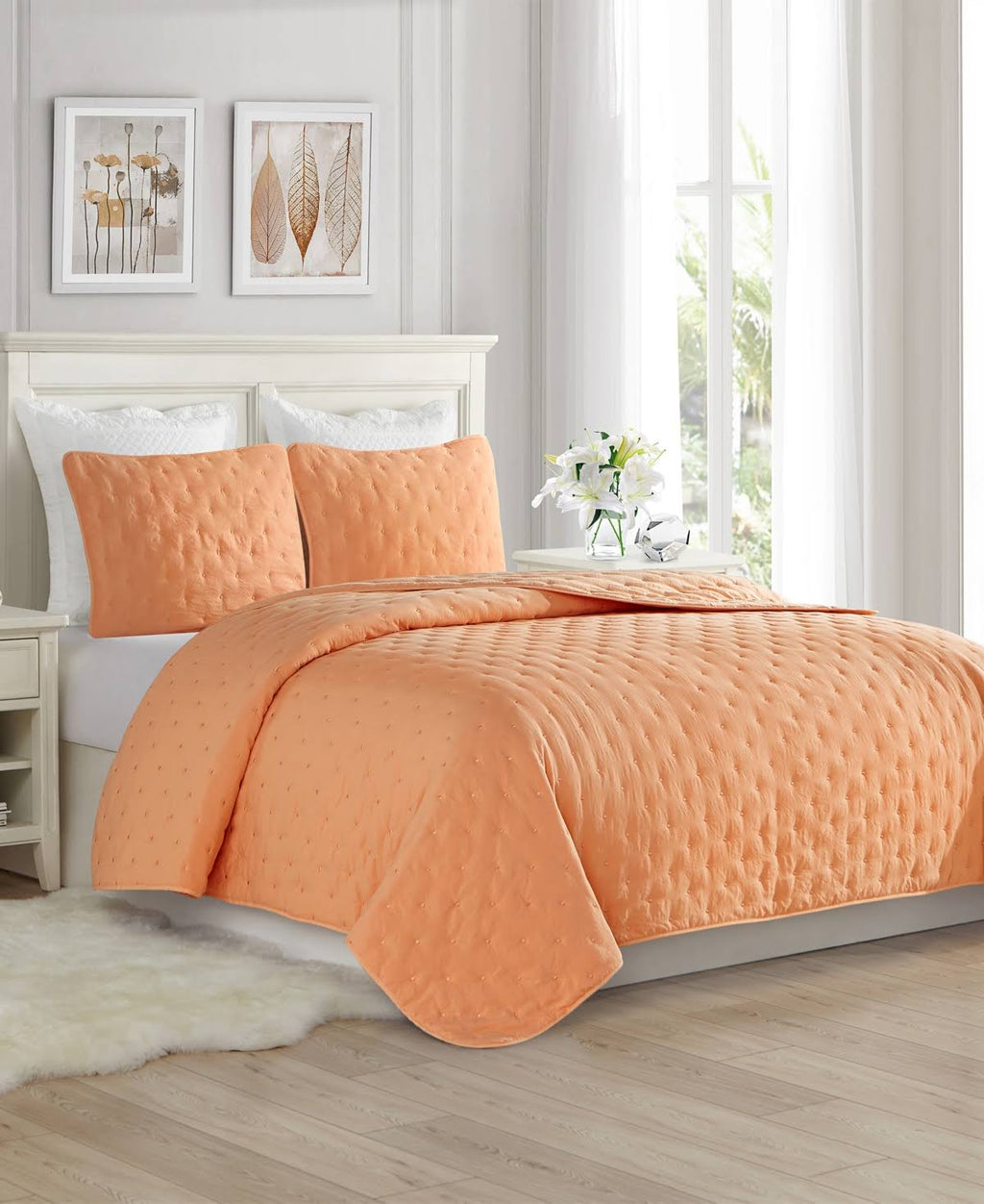3PC Lightweight Quilt Bed Set - Mint - Full/Queen W58959