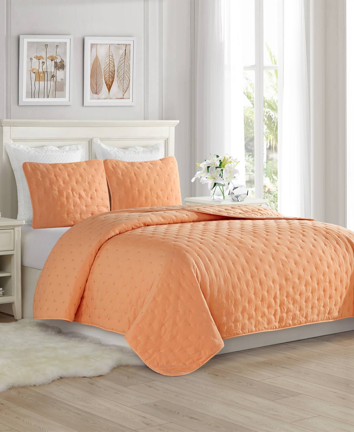 3PC Lightweight Quilt Bed Set - Mint - Full/Queen W58959